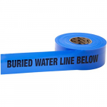 Barricade Tape, "Buried Water Line", Blue, 3"x1000'_noscript