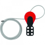 Cable Lockout, Lever Action, Red/Black 3' Cable_noscript