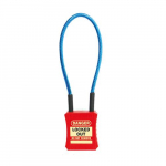 Cable Lockout Padlock, Red with 2' Cable