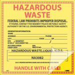 "Hazardous Waste Liquid" Label_noscript