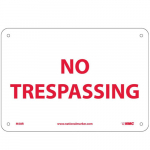 "No Trespassing" 7" x 10" Security Sign_noscript