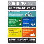 "Covid-19 Workplace Safety" Poster, Unrippable Vinyl_noscript