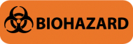 1"x 3"Biohazard Label w/Legend: "Biohazard"_noscript