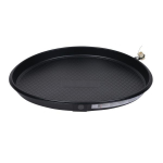 32" Plain Water Heater Plastic Pan with Hole and CPVC Adapter_noscript