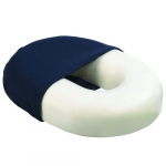 16" Invalid Ring Cushion with Navy Cloth Cover_noscript