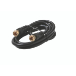 12ft RG59 Cable F Connectors Black_noscript