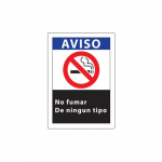 "Aviso No Fumar" Recycled Aluminum Sign_noscript