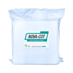NC-44-10 x 10 cm (4 x 4) - NOVA-Cot Natural Cotton Cleanroom Wipes, High-Tech Conversions - Bag of 1,200