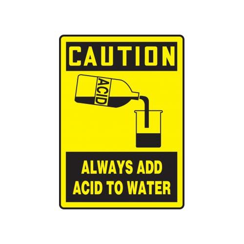 Order MCHL702XP10 by Accuform Caution Safety Sign "Always Add Acid To