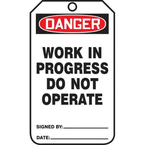 Accuformsigns Mdt184ctp Safety Tag Legend Danger Do Not Use Reason Tagged 5 75 Length X 3 25 Width X 0 010 Thickness Pf Cardstock Red Black On White Pack Of 25