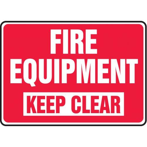 Order MFXG574XL10 by Accuform 7" x 10" Safety Sign "Fire Equipment Keep Clear" US Mega Store