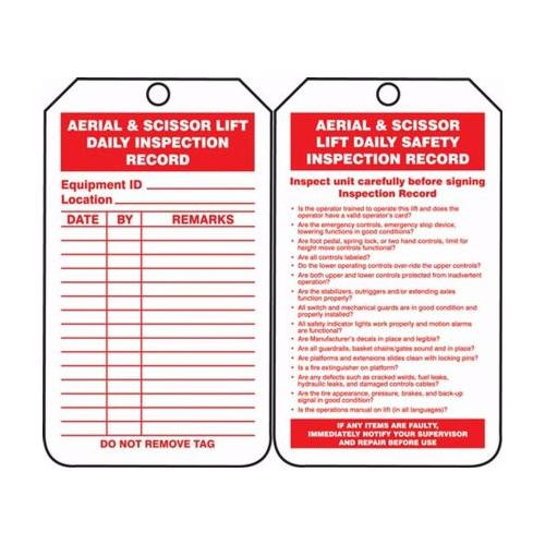 Order TRS206CTM by Accuform Scaffold Status Safety Tag "Aerial