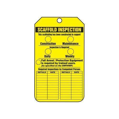 Order TRS318PTP by Accuform Scaffold Status Safety Tag "Scaffold