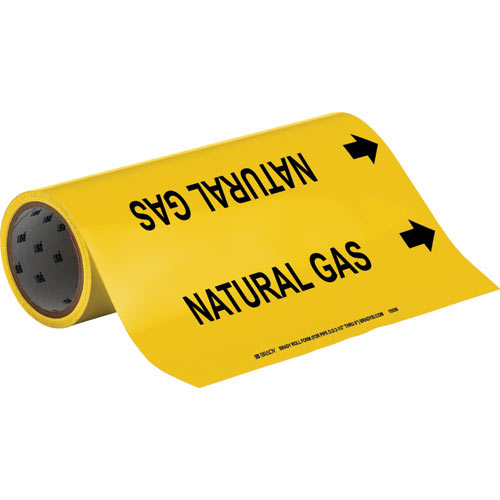 Order 15556 by Brady Pipe Marker Natural Gas, Black on Yellow US
