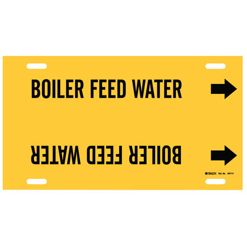 Order 4017F by Brady Plastic Boiler Feed Water Pipe Marker US Mega Store