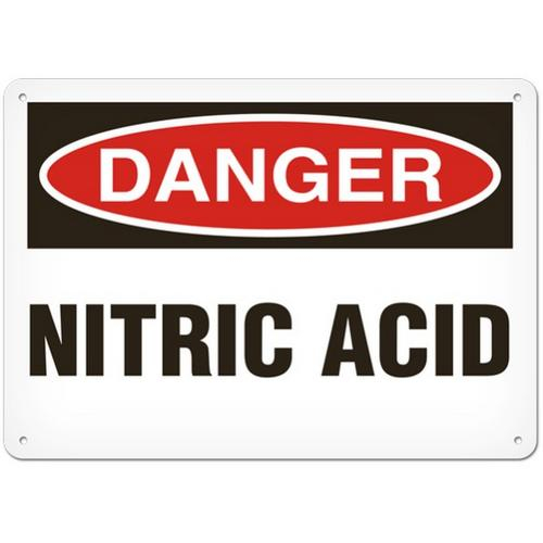 Order SS1142A by GHS Safety Sign "Danger Nitric Acid", 10" x 14