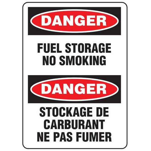 Order SS6004A by GHS Safety Danger Sign "Fuel Storage No Smoking", 10