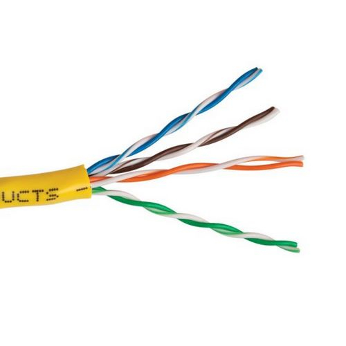 Order CAT5EYL by SCP Cat5e Cable, 350MHz, 24AWG, 4PR, UTP, 1000ft